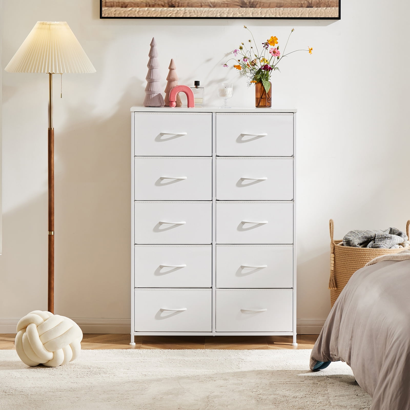 MAYEERTY 8 Drawer Dresser, Fabric Storage Dresser for Bedroom, Living Room, Gray