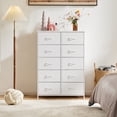 thumbnail image 2 of MAYEERTY 10 Drawer Dresser ,Fabric Storage Dressers for Versatile Storage in Living Rooms, White, 2 of 7