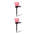 thumbnail image 4 of Wosthever Jardín IPX5 Impermeable con energía solar Luz de estaca Camino Plástico en forma de corazón Lámpara LED Encendido / apagado Rosado 2piezas, 4 of 6