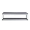 thumbnail image 5 of happimess SRK1000C Industrial Compact 10.75" 6-Pair 2-Tier Iron Shoe Rack, Gray/White, 5 of 8