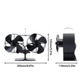 thumbnail image 3 of Estufa de leña alimentada por calor Chimenea con ventilador Hogar eficiente (sin termómetro) Ndcxsfigh Libre de BPA, 3 of 9