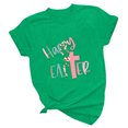 thumbnail image 4 of Honeeladyy - Camiseta de manga corta de verano para mujer, informal, con estampado del Día de San Patricio, cuello redondo, blusa holgada, 4 of 6