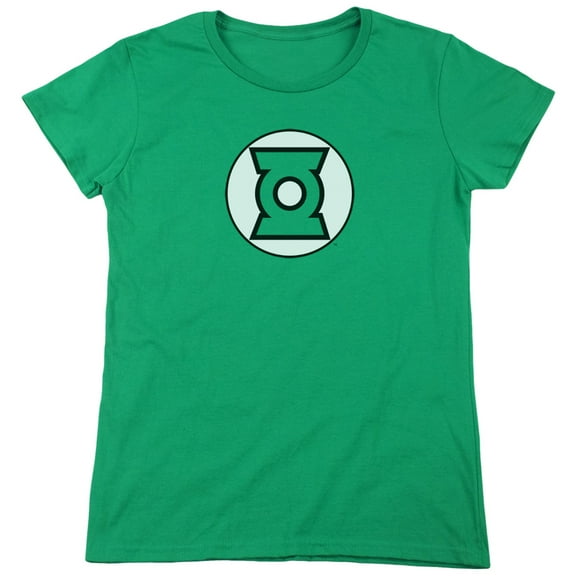 JLA Justice League Green Lantern Logo S/S Women's T-Shirt Kelly Green