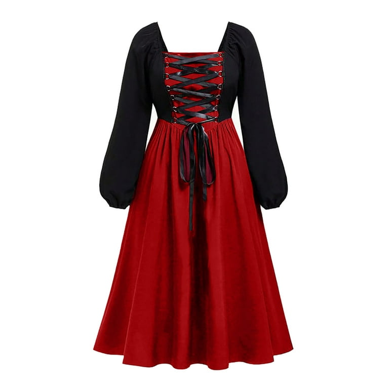 Nmnitkp Gothic Dress Dark Style Halloween Dress Different from Others Women's  Gothic Punk Dress Cold Shoulder Butterfly Sleeve Christmas Cosplay Party  Dress - Walmart.com