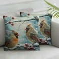 thumbnail image 3 of Fenyluxe Red Bird Throw Pillow Covers Set of 2 Sparrow Couch Pillow Cases Square 2pcsCushion Cover for Home Bed Sofa Decorative  White, 3 of 7