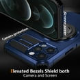 thumbnail image 2 of For iPhone 12 Pro Max Case with Ring Stand,360°Rotatable Ring Holder Magnetic Kickstand,2-Layer Full Body Heavy Duty Shockproof Rugged,Non-Slip Protective Phone Case for iPhone 12 Pro Max,Royalblue, 2 of 11