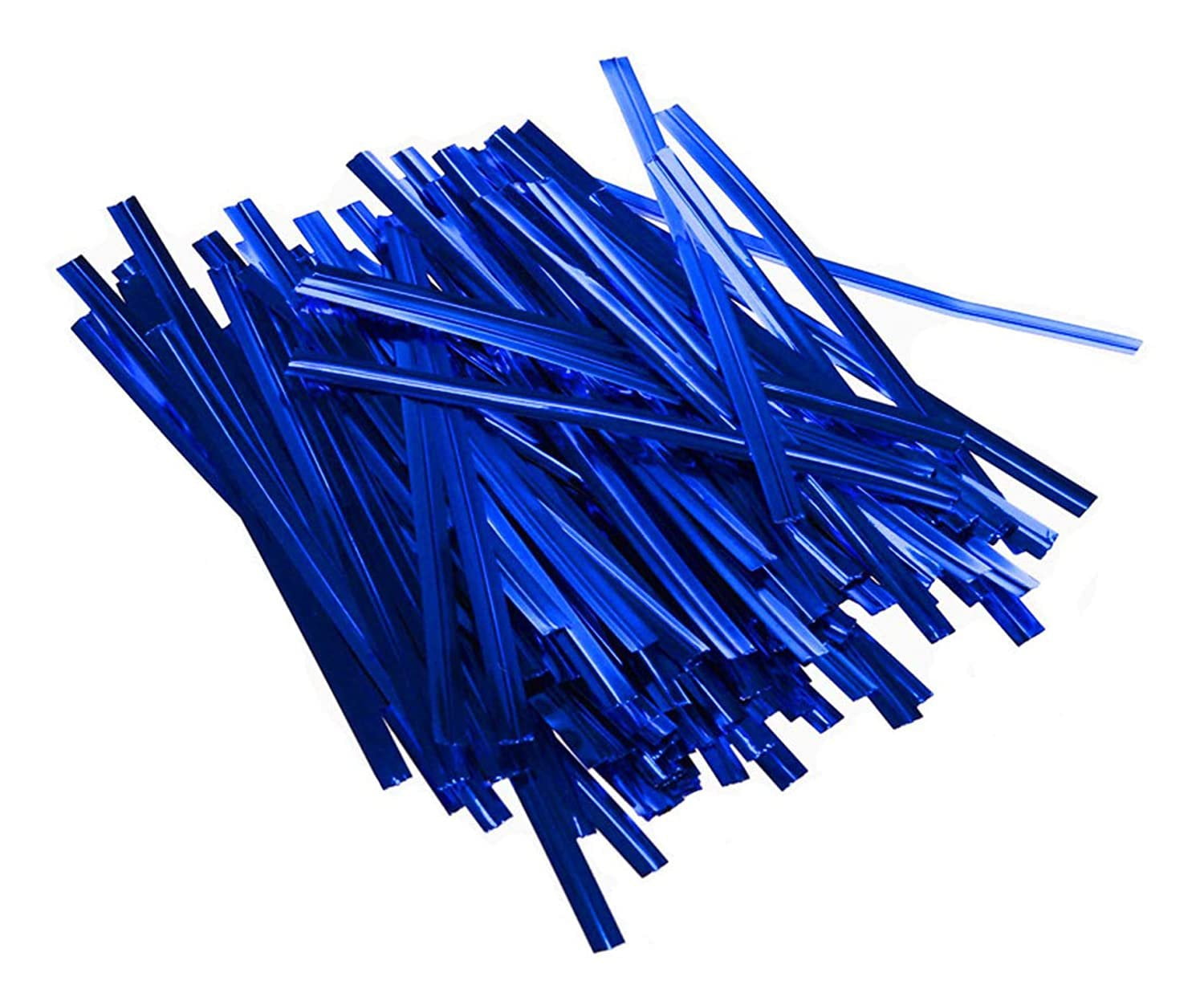Pack of 24000 Paper Twist Ties 4" Long and 3/16” Wide. Blue Twist Ties
