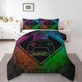 thumbnail image 1 of Erosebridal Video Gamer Comforter Sets Toddler Size,Gradient Checkered Comforters & Duvets,Gamepad Decor,Reversible,Breathable,2pcs, 1 of 7