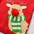 thumbnail image 3 of Newborn Boys Girls Christmas Reindeer Sweater Cute Elk Knit Sweater Toddler Casual Pullover Winter Warm Clothes - Red, 3 of 8