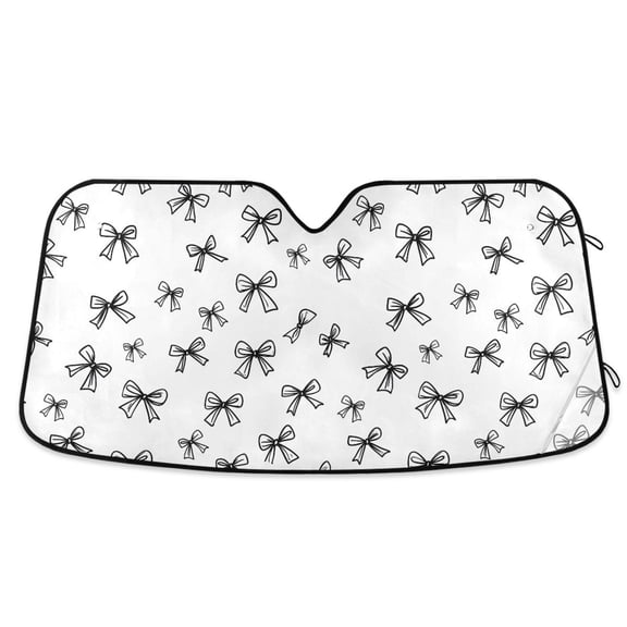 ALAZA Line Bows Pattern Car Windshield Sun Shade Foldable UV Ray Sunshade Visor Protector 55 x 27.6in