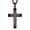 Ebony Cross Pendant A, variant on Wooden Cross Necklace for Men-Hawaiian Real Handmade Ebony Wood Cross Pendant Necklace Stainless Steel Chain, Mens Brown Cross Necklaces Koa Wood Jewelry Christian Baptism Crucifix Pendant for Men