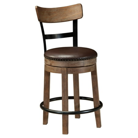 Ashley Furniture Signature Design - Pinnadel Swivel Barstool - Counter Height -