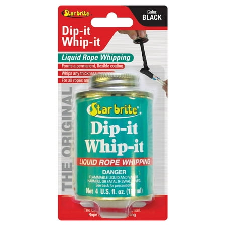 STAR BRITE Dip-It Whip-It Liquid Rope Whipping - Black 4 OZ. (084908B)