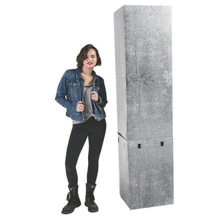 Concrete Pillar 3D Standup - Party Decor - 1 Piece