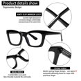 thumbnail image 3 of Gafas de lectura ZOECENT Oprah Style con bloqueo de luz azul x1.75, 3 of 7