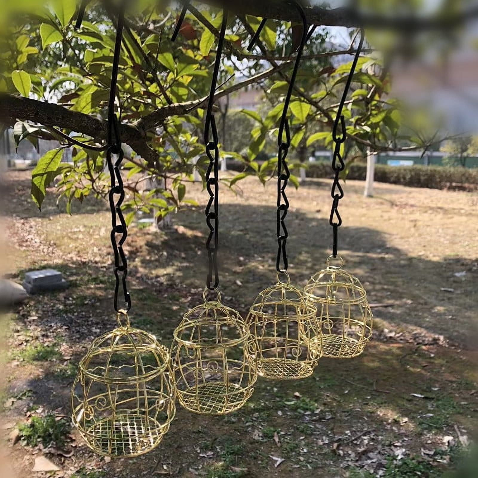 Holiday Decorations Specials Outdoor Birdcage Bird Feeder Spring Hanging Bird Feeder Garden Yard Feeder 2pcs