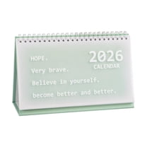 2026 Flip Desk Calendar, 2026 Small Desk Calendar, Thick Paper Standing Flip Planner, Twin Wire Binding Desktop Calendar, Home Office Desk Calendar, Portable Desk Organizer