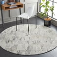 thumbnail image 2 of SAFAVIEH Ebony Abraham Diamond Area Rug, Grey/Ivory, 6' x 6' Round, 2 of 8
