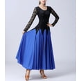 thumbnail image 6 of Long Sleeve Long Lace Velvet Modern Dance Practice Performance Dress Outfit Adults, 6 of 8