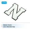 thumbnail image 3 of Chenille Letters N Patches 4-1/2 Inch Iron on Letters N Patches Black Glitter for Clothing, Pack of 3(White), 3 of 6