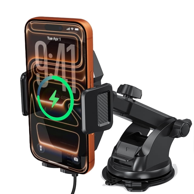 Cargador de coche inalámbrico, soporte para teléfono Esoulk, 15 W, carga rápida