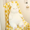 thumbnail image 6 of Chubby Lazy Rabbit Plush Toy, Soft Huggable Bunny Stuffed Animal, Cute Cuddle Pillow Buddy, Perfect Easter Gift for Kids Adults Rabbit Lovers, 6 of 7
