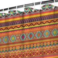 thumbnail image 4 of Small Stall Narrow Shower Curtain 36"W x 72"L – Tropical Bohemian Leaves, Mid-Century Abstract Boho Botanical Bathroom Decor, Vintage Floral Palm Leaf Pattern, Rustic Tribal Folk Style, 4 of 5