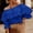Blue, variant on Women's Off Shoulder Ruffle Trendy Summer Fashion Long Sleeve Blouse Sexy Dressy Casual Outfits Layered Tops White S