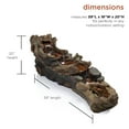 thumbnail image 4 of Alpine Corporation 59" x 16" x 20" Polystone Light-Up Cascading Floor Pump Fountain, Brown, 4 of 11