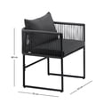 thumbnail image 2 of Ilios Innova | 2 Sillas Acojinadas de Exterior para Jardín con Cojines Lavables, Estructura Metálica Negra y Tela de Poliéster Resistente, Diseño Moderno y Cómodo, Ideal para Terraza o Balcón., 2 of 9