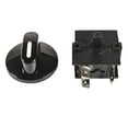 thumbnail image 2 of HQRP Heavy-Duty Rotary Switch 3-Position 2-Speed 120V-250V, 15A Fan Heater Speed Selector, UL Listed, 2 of 7