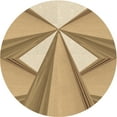 thumbnail image 1 of Ahgly Company Tapis d'Intérieur Lavables en Machine, Ronds, Transitionnels, Brun Clair, Ronds de 5 Pi, 1 of 7