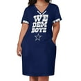 thumbnail image 2 of We Dem Boyz-vestido blanco holgado con bolsillos para mujer vestido coreano de verano, 2 of 6
