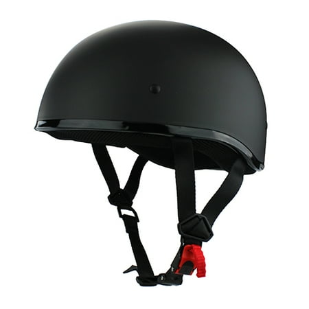 Half Shell Motorcycle DOT Helmet Matte Black - Walmart.com