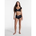 thumbnail image 2 of No Boundaries Keyhole Swim Bikini Top with Cap Sleeves, Women’s XXS-XXL, 2 of 5