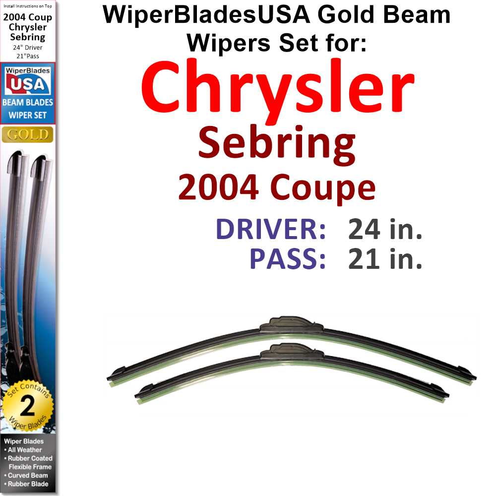 2004 Chrysler Sebring Beam Wiper Blades Wipers WBUSA (Set of 2)
