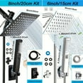 thumbnail image 4 of 6 High Pressure Rain Shower Head & Handheld Combo, 78" Hose, 3-Way Diverter, Adhesive Holder - Complete Bathroom Shower Set, 4 of 14