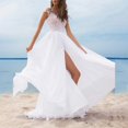 thumbnail image 3 of White Lace Evening Formal Party Ball Gown Bridesmaid Lace Slim Dress, 3 of 8