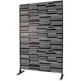 thumbnail image 4 of 76"H x 48"W Freestanding Metal Privacy Screen with Decorative Lattice for Outdoor Deck, Balcony, Patio & Garden Space Divider, 4 of 9