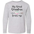 thumbnail image 3 of Inktastic My Great Grandma Loves Me- Heart Great Grandchild Long Sleeve Youth T-Shirt, 3 of 5