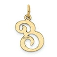 thumbnail image 4 of 14K Gold Polished Fancy Initial Letter E Charm Pendant, 4 of 5