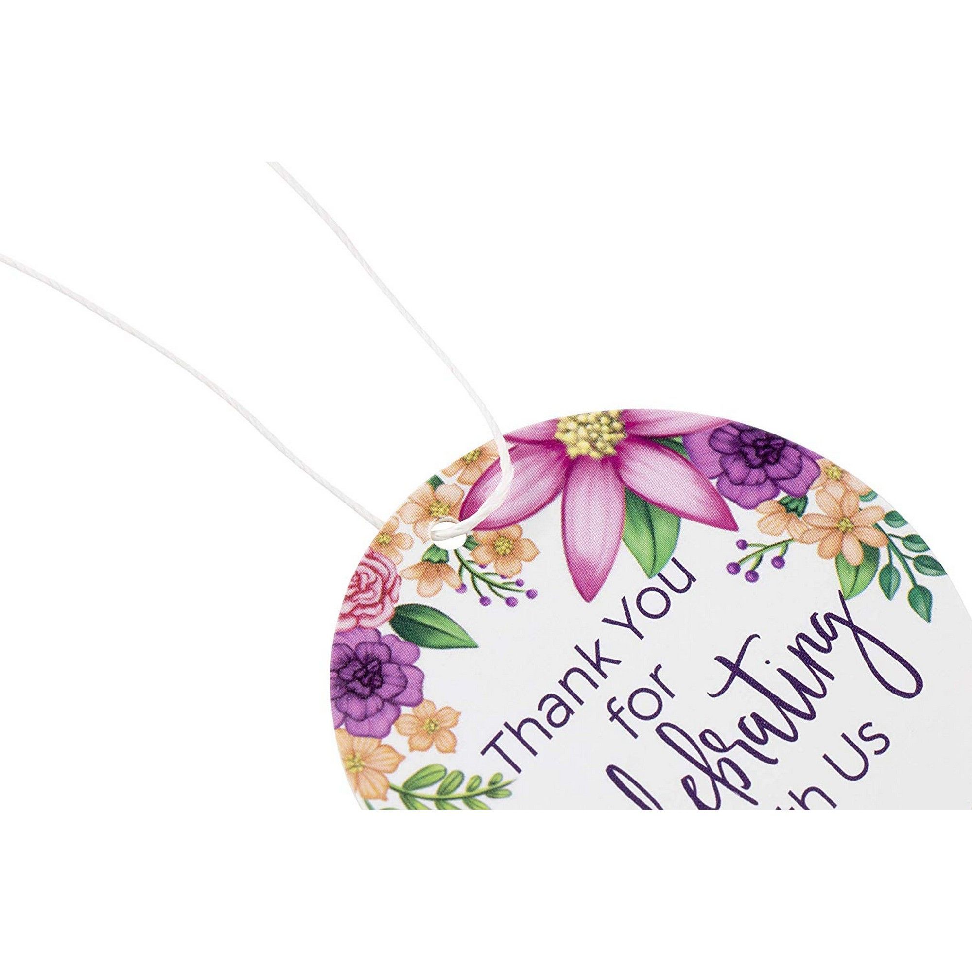 Floral gift wrap Floral thank you tag Floral thank you gift tag Birthday gift tags Flower gift tags Thank you tags with twine