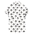thumbnail image 5 of Erwazi Men's Hawaii Printed Cotton Linen Shirt Short Sleeve Collared Button Down Casual Shirt with Chest Pocket, 5 of 7
