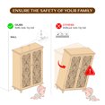 thumbnail image 7 of JOINICE Accent Cabinet with Doors 47" Tall Hollow Carved Storage Cabinet for Living Room,Entryway,Bedroom,Blue, Set of 2, 7 of 7
