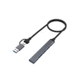 thumbnail image 1 of Sidaley Adaptador 7 puertos Conector multipuerto Compatible con cable de extensión Adaptadores de accesorios Mini multiusos USB A C HUB Juegos de teclado y mouse para computadora 4 puertos, 1 of 6