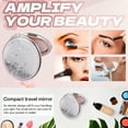 thumbnail image 3 of DESIGNICE 2Pcs Compact Mirror,Elegant Flashing Sand Small Mirror,Delicate Makeup Touch Small Mirror for Purse,Multicolor3, 3 of 7