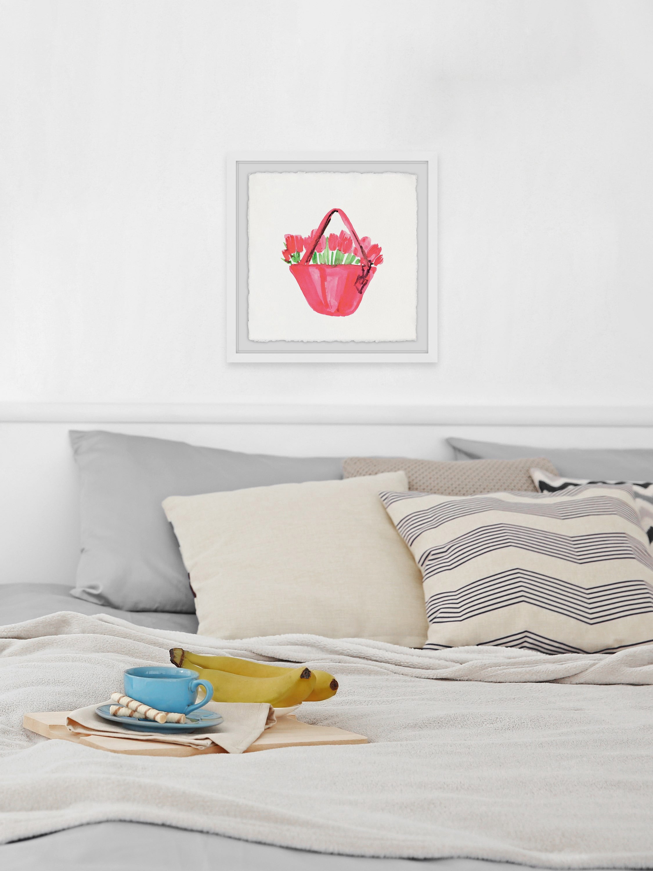 Pink Rose Bag Framed Painting Print