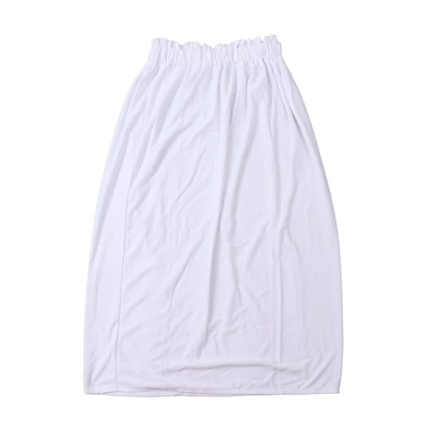 Toalla de baño para mujer, de algodón, con parte superior tipo tubo, para viajes, playa, color blanco