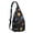 Black-100, variant on Cosmic Explorer Sling Backpack - Sci-Fi Themed Design with Celestial Bodies, Multi-Functional Daypack for Students