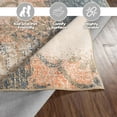 thumbnail image 3 of Superior Bristol Indoor Area Rug, 10' x 14', Midnight Navy-Salmon, 3 of 8